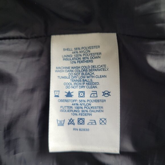 Land's End Women's Navy Blue Down Filled Puffer Vest - Picture 8 of 9